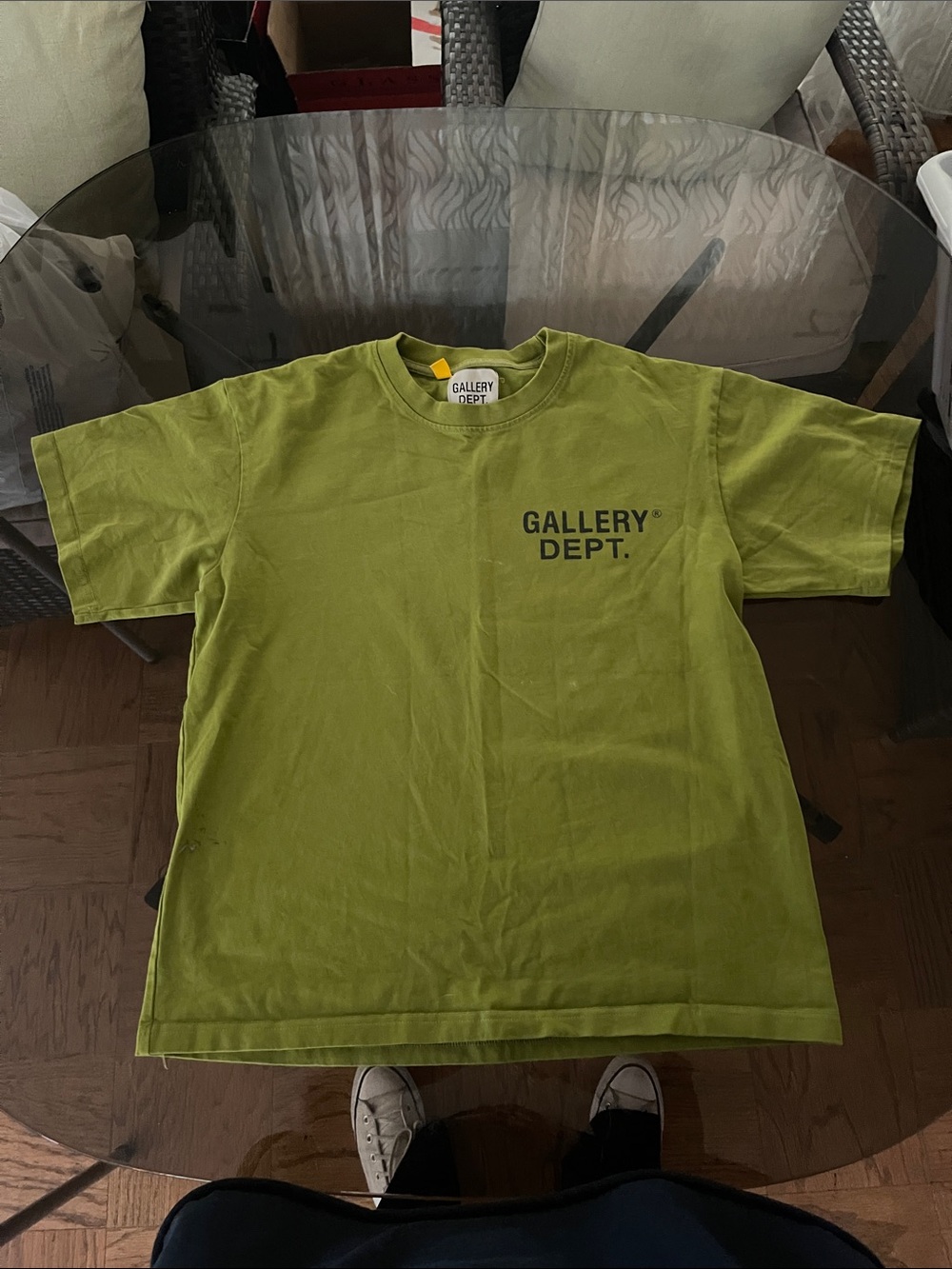 Gallery Dept Olive Green Short Sleeve Logo Tee